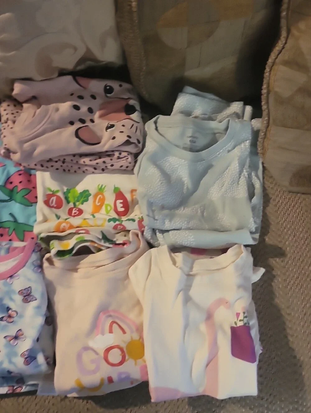 Carter's Girls' Assorted Pajama Tops and Bodysuits - Purple, Pink, Blue, White